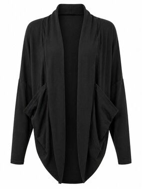 EMK Everyday Meagan Cardigan | Black Bamboo-Blend | Size S | Made in Canada